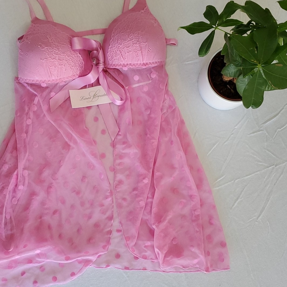 Polka dot pink babydoll